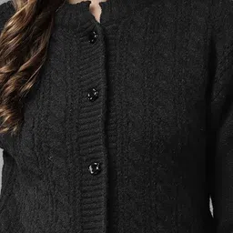 The Roadster Lifestyle Co Cable Knit Wool Cardigan image 3