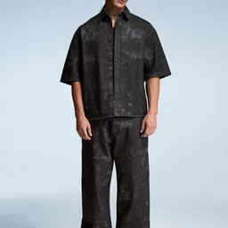 Bershka Men Printed Short Sleeve Boxy Fit Shirt image 5
