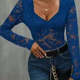 StyleCast Self Design V-Neck Bodysuit-picture-14