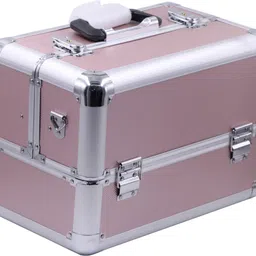 bridal Professional Hard Sided Aluminum Metal Beauty Makeup Cosmetics Artisan Vanity Box-picture-24