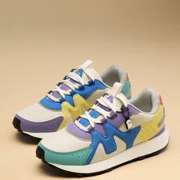 The Souled Store Women Round Toe Colourblocked Lace-Ups Sneakers image 2