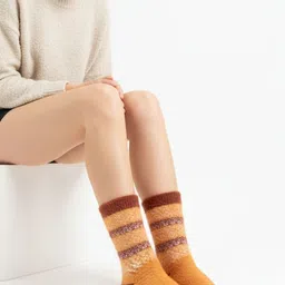 Moda Rapido Women Patterned Calf-Length Socks image 3