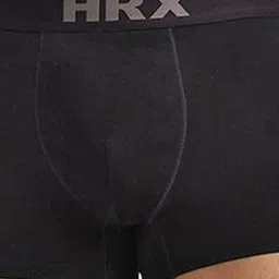 HRX by Hrithik Roshan Pack Of 2 Sweat Absorbent Trunks HRX-PV-SOLID-Black-Lightblue-M image 2