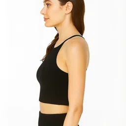PUERY Women Ribbed Shoulder Straps Tank Crop Top-picture-20