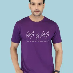 NOBLE HUSTLE Men Typography Printed Round Neck Cotton T-shirt image 1