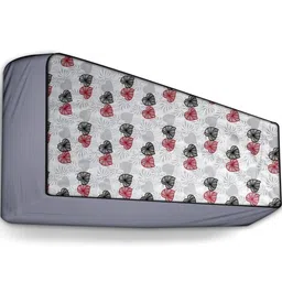 The Furnishing Tree Grey Printed Air Conditioner Cover image 2