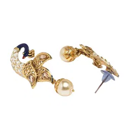 RHOSYN Gold-Plated Stone Studded & Beaded Meenakari Jewellery Set image 4