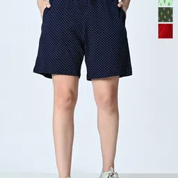 BAESD Women Printed High-Rise Shorts-image-99