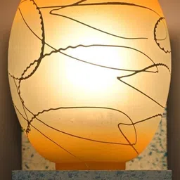 SOMIL Yellow Glass Cylinder Printed Wall Lamps image 4