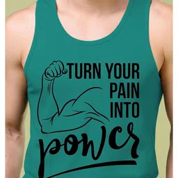 BAESD Printed Scoop Neck Cotton Gym Vest image 4