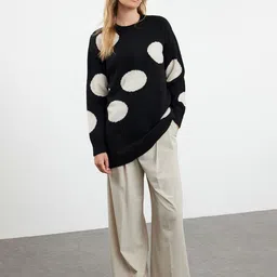 Trendyol Women Printed Longline Pullover-picture-37