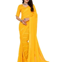 moda rapido ANAND SAREES Striped Satin Saree-picture-19