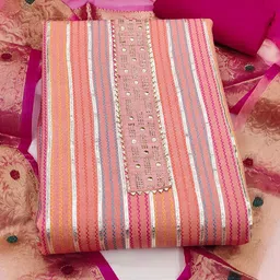 Ishin Printed Unstitched Dress Material image 2