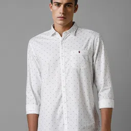 Louis Philippe Jeans Men Spread Collar Conversational Printed Cotton Slim Fit Casual Shirt-picture-23
