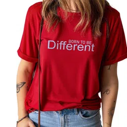 BOMBAE TEES Women Typography V-Neck Bio Finish T-shirt-picture-56