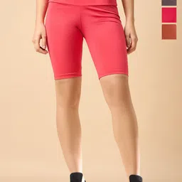 COLOR CAPITAL Women Pack of 4 Ankle-Length Fly Dry Cycling Shorts-picture-26