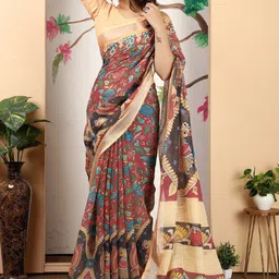 Sidhidata Kalamkari Zari Saree image 4