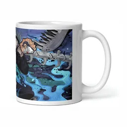 Mr UVD White Graphic Printed Ceramic Glossy Mug 350 ml image 3