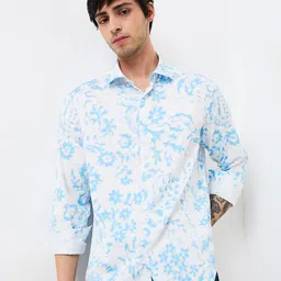 SPYKAR Men Spread Collar Floral Printed Cotton Casual Shirt-picture-27