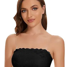 ComfyStyle Floral Bandeau Bra Full Coverage Lightly Padded image 2