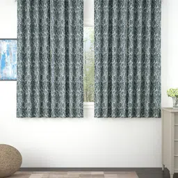Story@home Grey & White Set of 4 Room Darkening Window Curtain-picture-40