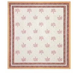 Myntra Elegant Homes Orange & Red Floral 180 TC King Bedsheet with 2 Pillow Covers image 2