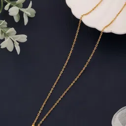 SZN Set Of 2 Gold-Plated Artificial Beaded Contemporary Pendants With Chains image 4