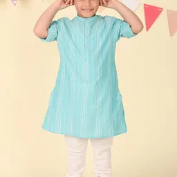 Fabindia Boys Striped Flared Sleeves Kurta-image-55