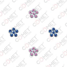 Comet Busters Self Adhesive Stone Studded Nose Studs Stickers image 2