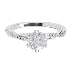 Sparkles 14KT Gold 0.90 Ct Lab Grown Round Shape Twisted Solitaire Diamond Ring - 2.29 g-picture-19