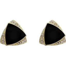 AKISON JEWELS Gold plated Triangular Studs Earrings image 3