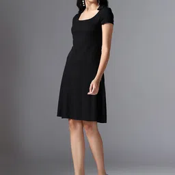 Selvia Edge Women Fit & Flare Knee Length Dress image 2
