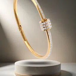 RKB Sales Women Cubic Zirconia Antique Gold-Plated Cuff Bracelet-picture-13