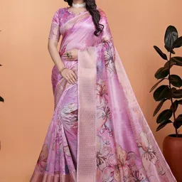 Vmdesigns Floral Silk Blend Saree-picture-26