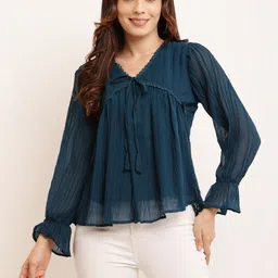 MUMRAA Bell Sleeve Lace Top-picture-15