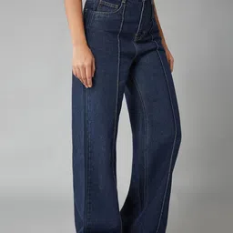 DOLCE CRUDO Women Wide Leg High-Rise Jeans-picture-31