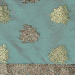 all about you Woven Design Zari Organza Handloom Kanjeevaram Saree image 4