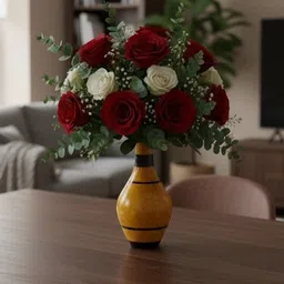 sundra Premium Handcrafted Wooden Flower Vase only | Decorative Showpiece Wooden Vase image 5