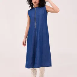 DressBerry Women Denim A-Line Midi Dress-picture-25