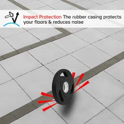 draven 10 kg Rubber and Integrated Metal Grip Olympic Weight Plates for Home/Gym, 10Kg single Home Gym Combo image 2