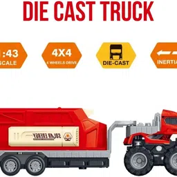 deoxy 1:43 4WD friction alloy inertia solar power car & engineering transport vehicle image 3