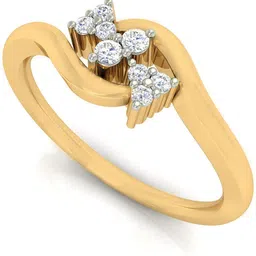 avsar Avsar Real Gold Meetali Ring AVR223YB 14kt Cubic Zirconia Yellow Gold ring image 4
