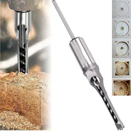 ranpra 12.7mm Square Hole Drill Bit, 10mm Square Hole Drill Bit Woodworking Mortiser Square Drill Bits Space Hole Drill image 4