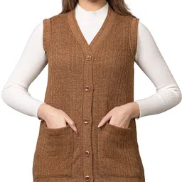 hifzaa Women Solid V Neck Multicolor Sweater-picture-22