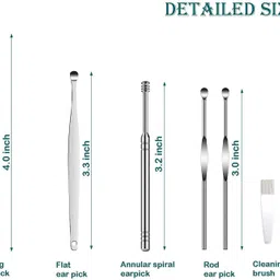 kinemo enterprise 6 Pack Ear Wax Removal Tool Kit with 4 Blackhead Needle image 2