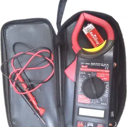 dumdaar AC/DC Digital Clamp Multimeter DT266 Electronic Volt AMP Resistance Tester Clamp Meter Data Hold AC 750V DC 1000V With Bag Digital Multimeter With AC Voltage Tester Volt Test Pen Detector Sensor 90~1000V Non-Contact Digital Voltage Tester (Pack Of 2pc) Digital Voltage Tester image 2