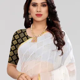 FABMORA Ethnic Motifs Printed Saree image 5