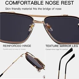 rich club UV Protection Retro Square Sunglasses (54) image 5