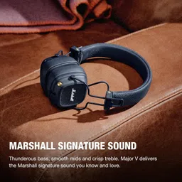 marshall Major V Wireless On-Ear Headphones, 100 Hours playtime Bluetooth Headset image 2