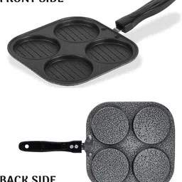 rbgiit 4in1 Mini Pancake Maker Mini Crepe Uttapam Pan Pancake Moulds Aluminium B5 Tawa 19.5 cm diameter image 5